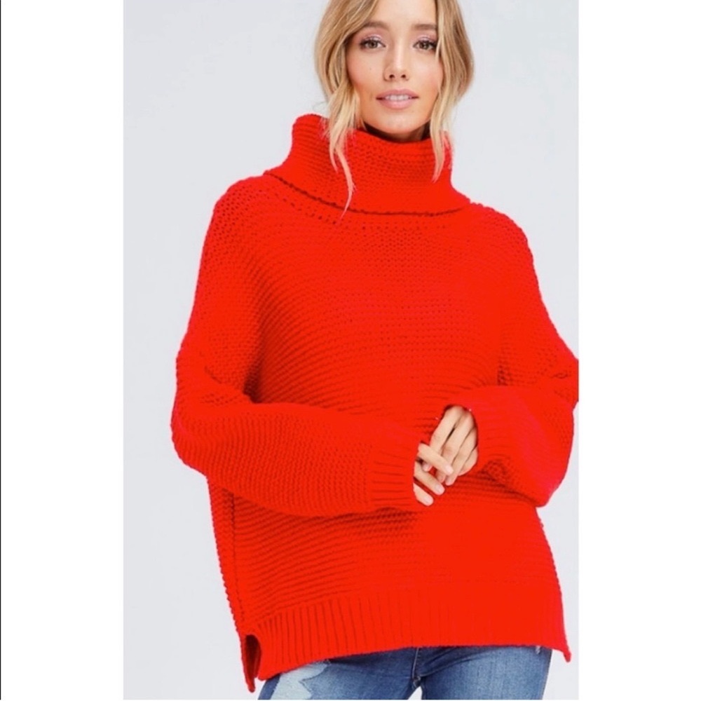 Chunky Oversized Turtleneck Sweater